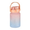 1000 ml Çift Renk Pipetli Motivasyon Matarası