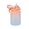 1000 ml Çift Renk Pipetli Motivasyon Matarası