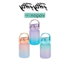 1000 ml Çift Renk Pipetli Motivasyon Matarası