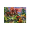 1000 Parça Sonbahar Temalı Puzzle, Göl Evi Manzarası