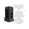 11’li Akım Korumalı Priz Kulesi | 3 USB-A + 1 Type-C, Hızlı Şarj, 3680W Güç