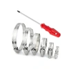 12 Adet Paslanmaz Çelik Hortum Kelepçesi Kiti, 1/4-2 inç (6-51 mm) Ayarlanabilir