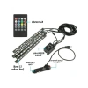 12 LEDli Sese Duyarlı RGB Araç İçi Aydınlatma Seti