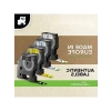 12 mm x 7 mt Beyaz/Siyah Yedek Etiket Şeridi