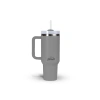 1200 ml Kapasiteli Termos Mug, 3 Kademeli Çevirmeli Kapak, Gri