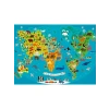 150 Parçalı Renkli Hayvanlı Harita Puzzle
