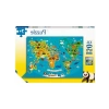 150 Parçalı Renkli Hayvanlı Harita Puzzle