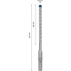1x SDS Plus-7X Kırıcı Delici Delme Uçları, Ø 7 mm, 165 mm