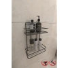 2 Katlı Düz Şampuanlık - Paslanmaz Siyah