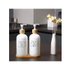 2li Modern Cam Sıvı Sabunluk Seti (Doldurulabilir, Pompalı)