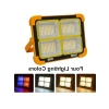 200W Güneş Enerjili Portatif LED Projektör - Su Geçirmez, 4 Işık Modu
