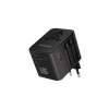 25W GaN Hızlı Şarjlı Universal Seyahat Adaptörü, 2x USB-C + 1x USB-A