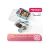 3 Bölmeli Sızdırmaz Beslenme Kabı - 920 ml + 40 ml Sosluk