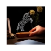 3 Boyutlu Unicorn LED Masa Lambası - USB Bağlantılı, Sarı Işık, 60x140x30 mm