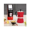 3 Fincan Kapasiteye Sahip Kırmızı Ocak Üstü Espresso Pişirici