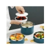 3 Gözlü Çelik Termal Taşınabilir Bento Kutusu