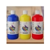 3lü Akrilik Boya Seti - Kırmızı, Mavi, Sarı - 3x500 gr