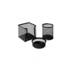 3lü Perfore Set, Siyah