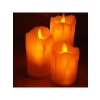 3lü Set Pilli Led Mum - Gerçekçi Yapay 7-9-11 cm