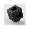 3 Prizli Grup Şarj Fişi, 2 USB + 1 Type-C, Kısa Devre Koruma