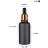 30 ml Mat Siyah Cam Damlalıklı Serum Şişesi - 2 Adet