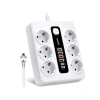 3000W 6lı Priz Uzatma Kablosu - 4 USB, 2 Type-C Giriş