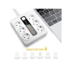 3000W 6lı Priz Uzatma Kablosu - 4 USB, 2 Type-C Giriş