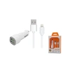 3.4A Hızlı Şarj Araç Şarj Cihazı, 2 USB, Beyaz