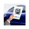 3D Kedi-Köpek Araç Stickeri - Kırık Cam Efekti