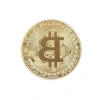 4 Adet Altın Rengi Bitcoin Hatıra Sikkesi - Koleksiyonluk Süs Eşyası