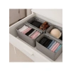 4 Adet Katlanabilir Çekmece Organizer Seti - 30x15x12.5 cm, Kumaş Dolap Düzenleyici