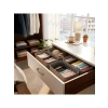 4 Adet Katlanabilir Çekmece Organizer Seti - 30x15x12.5 cm, Kumaş Dolap Düzenleyici