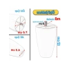 4 Adet Oval Plastik Ayak - 12 cm Beyaz Mobilya Ayağı
