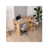 4 Raflı Ahşap Ayaklı Çalışma Masası - Atlantik Çam