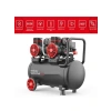 4.0HP 50Lt 8Bar Çift Motorlu Yağsız Sessiz Taşınabilir Hava Kompresörü