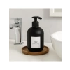 425 ml Kapasiteli Cam Sıvı Sabunluk - Modern Siyah ve Beyaz Tasarım