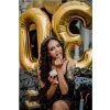 5 Yaş Doğum Günü Rakam Balonu - Gold Renk Uçan Balon