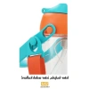 500ml Kapasiteli Askılı Kulplu Pipetli Tritan Su Matarası (Mavi-Sarı)