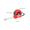 5Mx19mm Beyaz Çelik Şerit Metre - Dayanıklı ve Kullanışlı