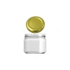 6 Adet 40 ml Şeffaf Cam Kavanoz, Gold Metal Kapaklı, Dayanıklı ve Kullanışlı
