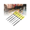 6 Parça Mini Çelik Eğe Seti - 17 cm Düz, Yuvarlak, Yarı Daire, Kare, Üçgen