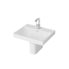 60 cm Beyaz Çanak Lavabo - Tek Armatür Delikli