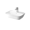 60 cm Beyaz Dikdörtgen Çanak Lavabo