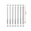 7 Parça SDS Plus Kırıcı Matkap Ucu Seti - 210 mm, Karbür Uçlu, Merkezleme Uçlu