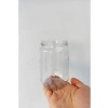 720 ml Şeffaf Cam Kavanoz, Metal Siyah Kapaklı, 6 Adet