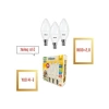 8.5W LED Mum Ampul - E14 Duy, 810 Lümen, 3000K Sarı Işık, 3lü Paket