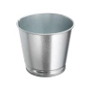 9 cm Galvanizli Gümüş Renk Bitki Saksısı