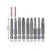 9 Parça Matkap Ucu Seti - Düz, Yıldız, Torx