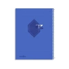 A5 Ebatında Kareli Spiralli Defter - 200 Sayfa