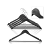 Ahşap Görünümlü Kaymaz Omuzlu Plastik Elbise Askısı Seti (5 Adet)